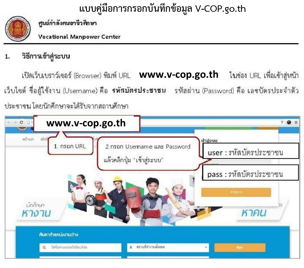 วิธีการกรองข้อมูลใน v-cop.go.th